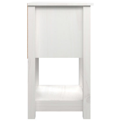 Noční Stolky 2 Ks Bílé 40 X 35 X 61,5 Cm Masivní Borové Dřevo