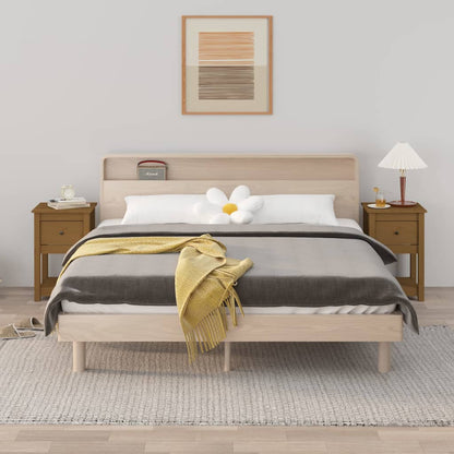 Noční Stolky 2 Ks Medově Hnědé 40X35X61,5 Cm Masivní Borovice