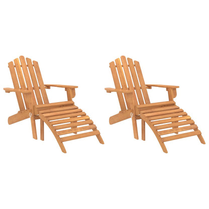 Zahradní Židle Adirondack S Podnožkami 2 Ks Masivní Akácie