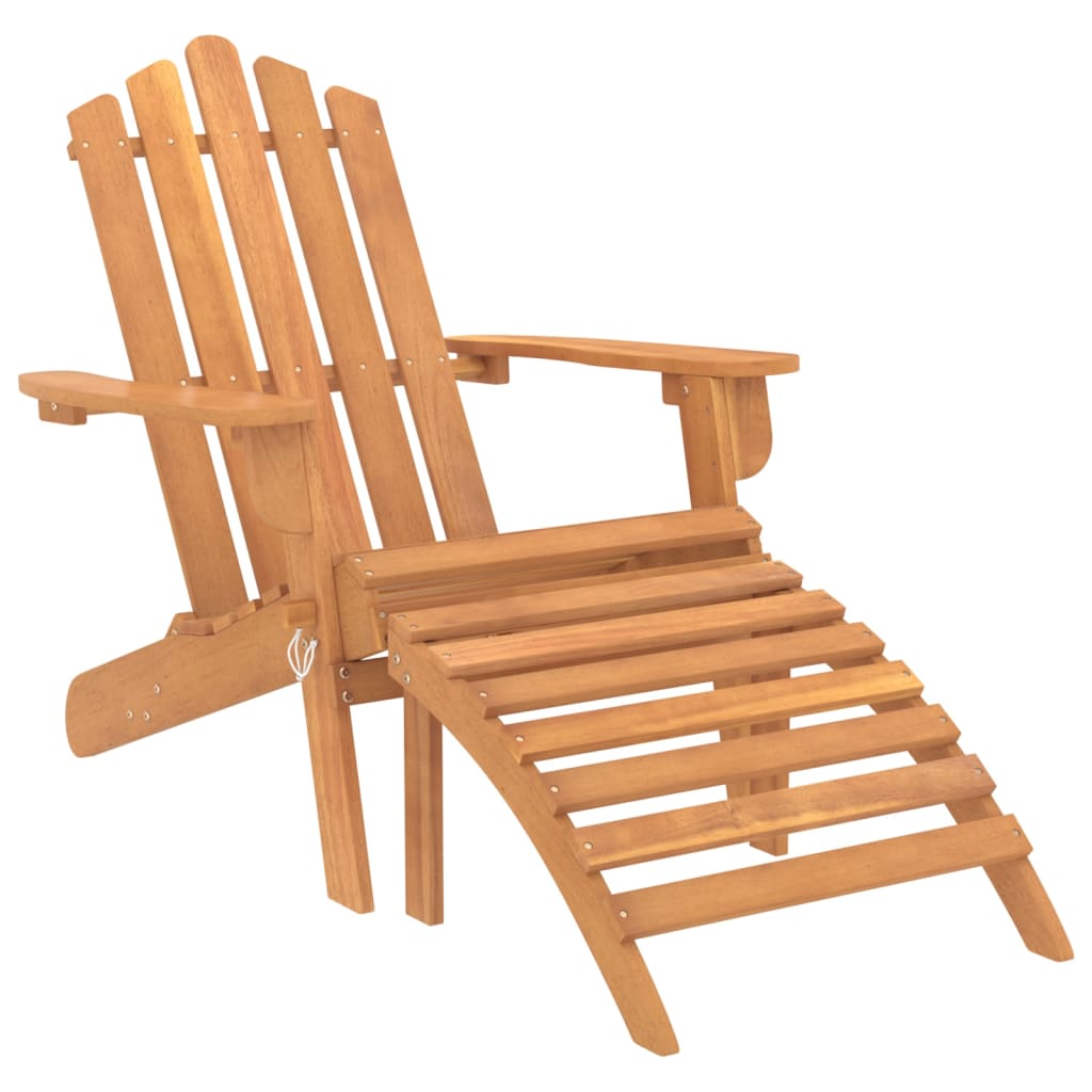 Zahradní Židle Adirondack S Podnožkami 2 Ks Masivní Akácie