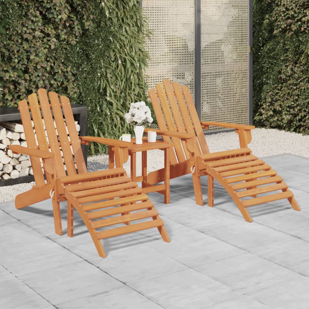Zahradní Židle Adirondack S Podnožkami 2 Ks Masivní Akácie