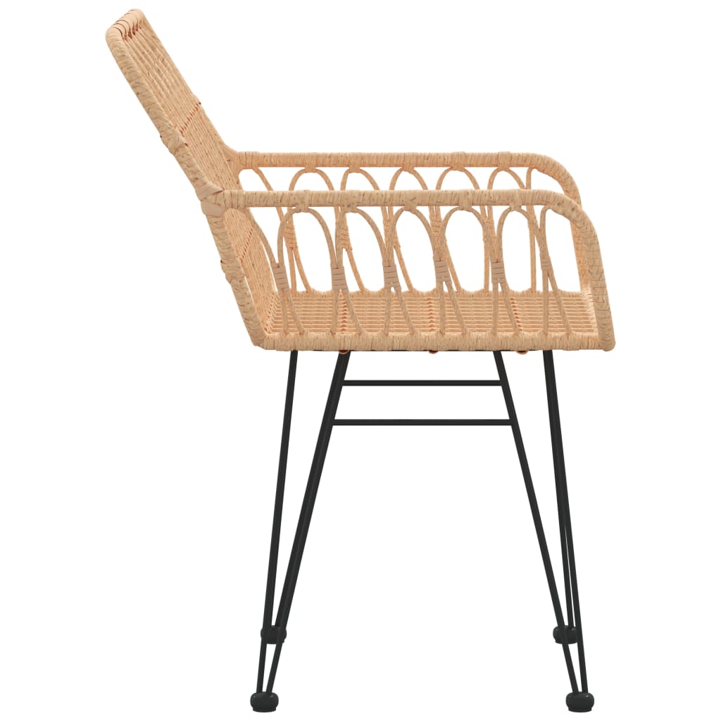 Zahradní Židle 2 Ks S Područkami 56 X 64 X 80 Cm Pe Ratan