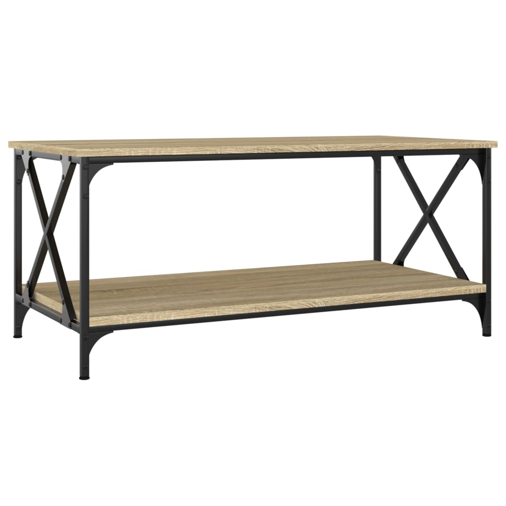 Konferenční Stolek 100X50X45 Cm Kompozit A Železo Dub Sonoma