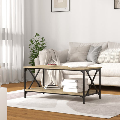 Konferenční Stolek 100X50X45 Cm Kompozit A Železo Dub Sonoma