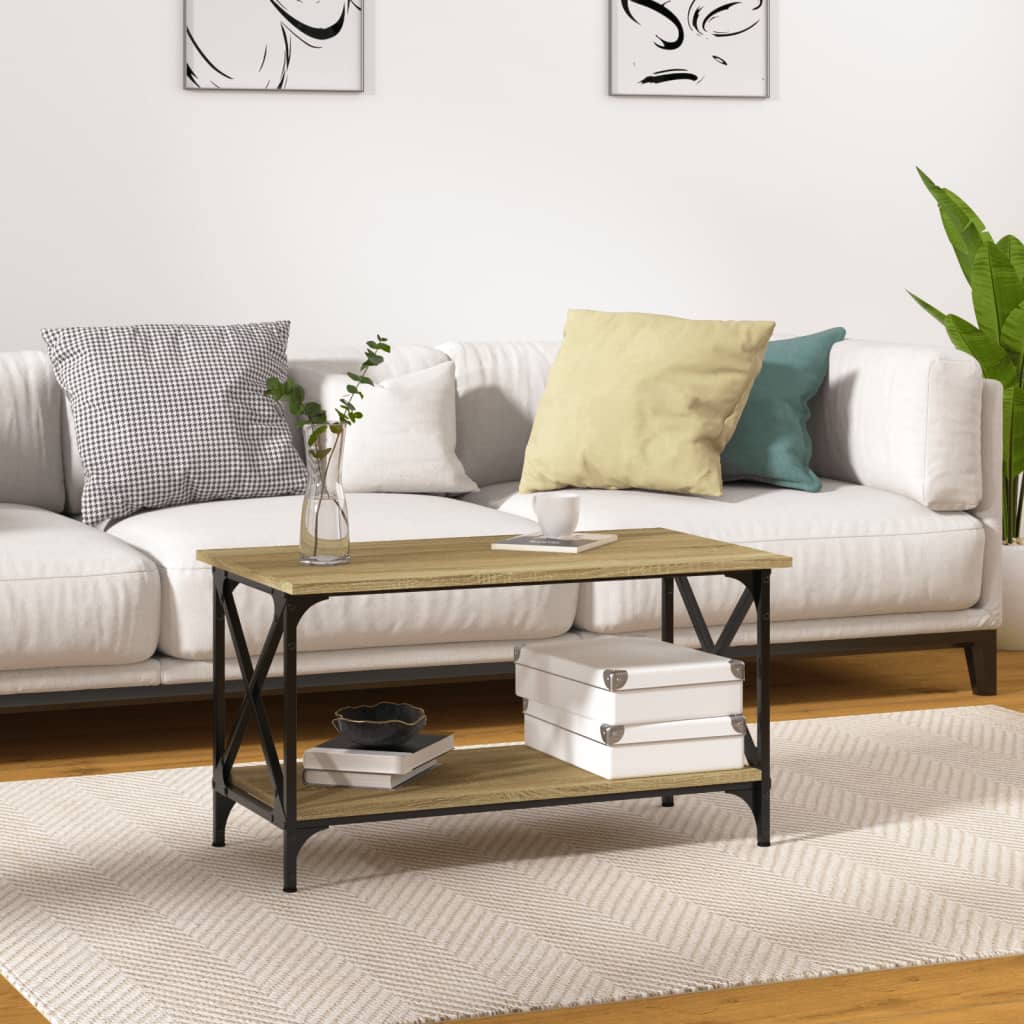 Konferenční Stolek 100X50X45 Cm Kompozit A Železo Dub Sonoma