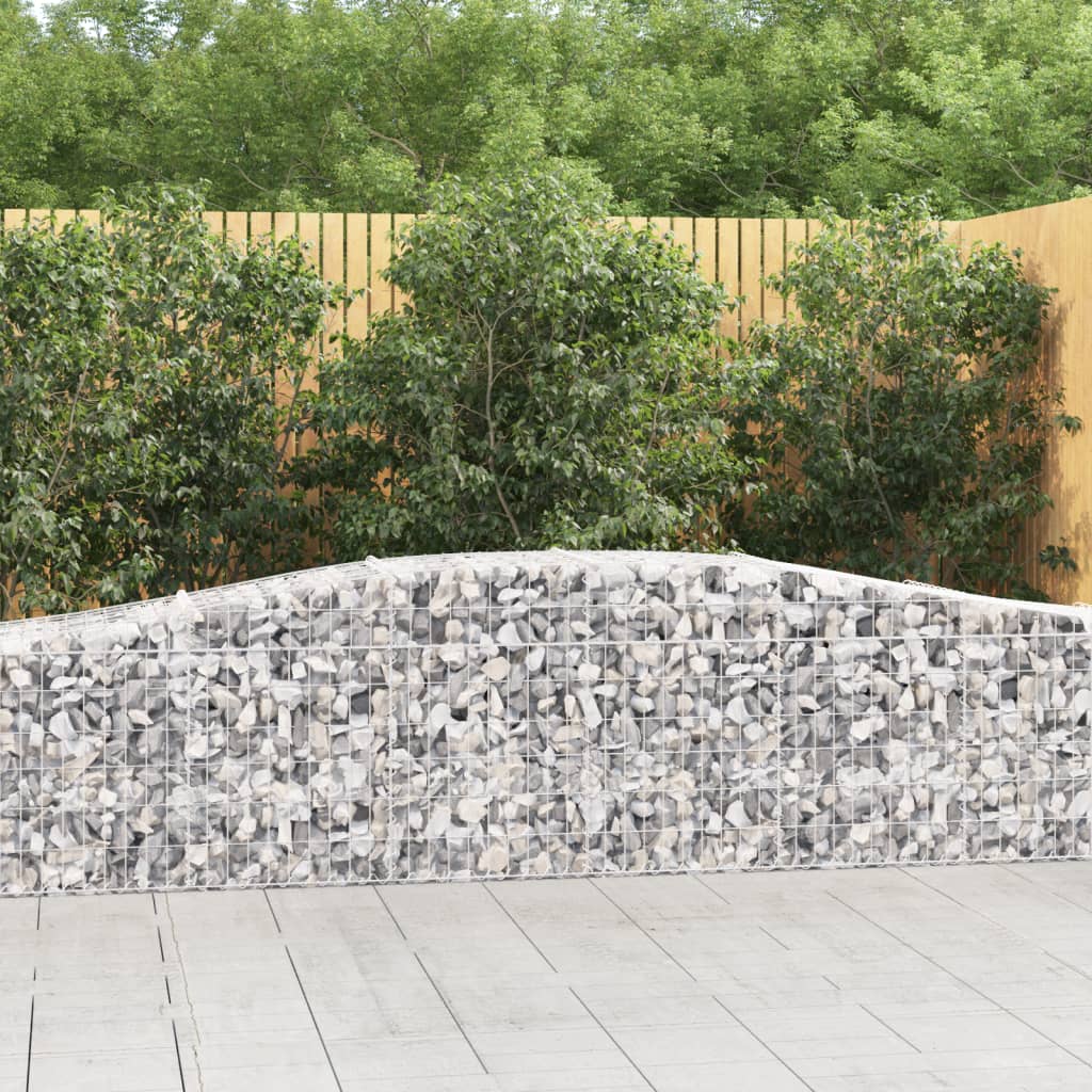 Klenuté Gabionové Koše 5 Ks Pozinkované Železo