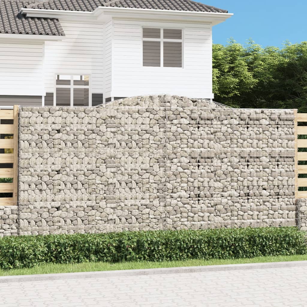 Klenuté Gabionové Koše 4 Ks Pozinkované Železo