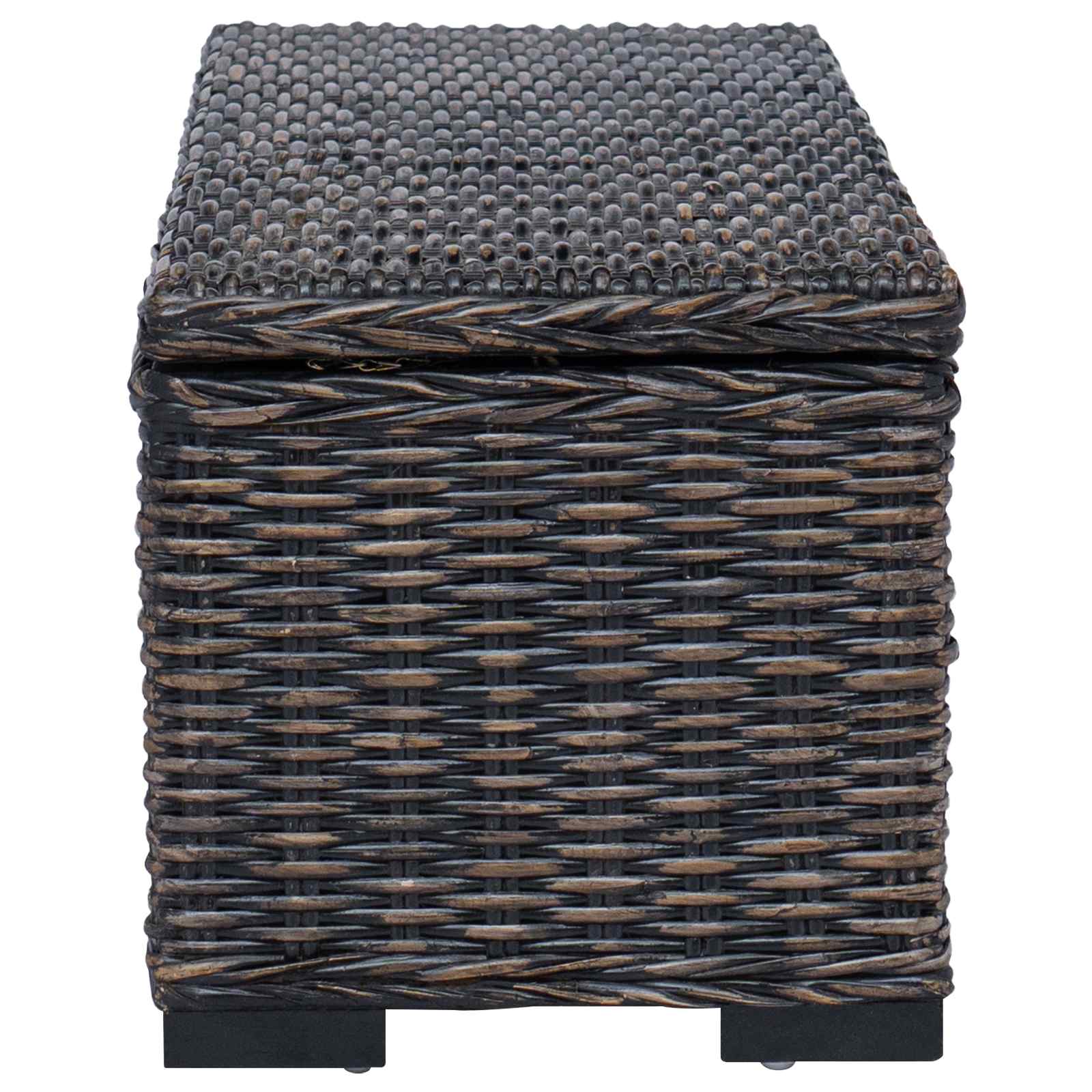 Úložná Krabice S Úložištěm Černá 110 X 35 X 45 Cm