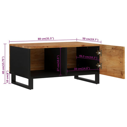 Konferenční Stolek 80 X 50 X 40 Cm Masivní Akácie A Kompozit