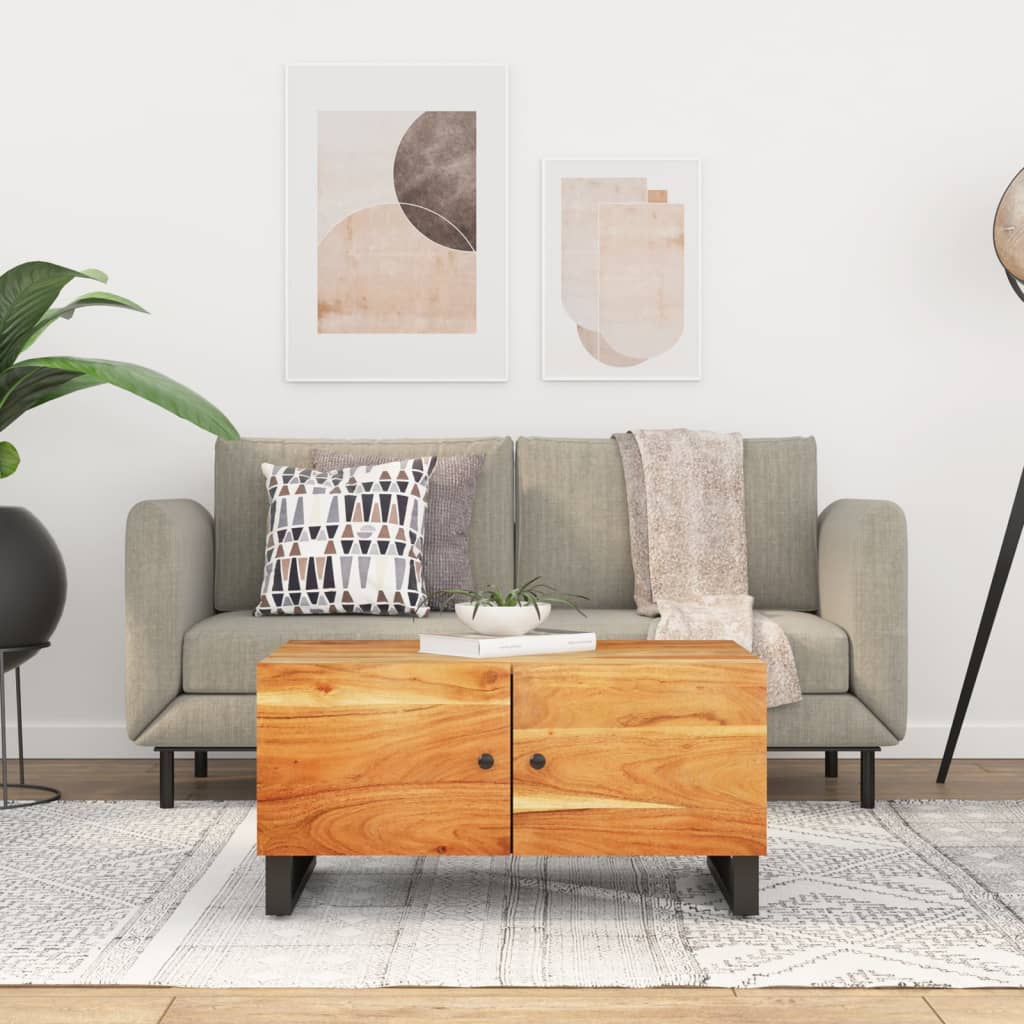 Konferenční Stolek 80 X 50 X 40 Cm Masivní Mangovník A Kompozit