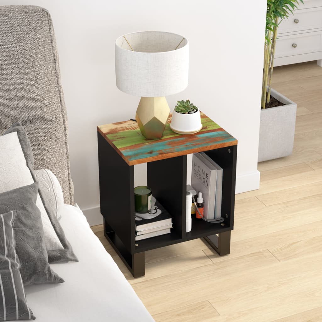 Odkládací Stolek 40 X 31 X 46 Cm Recyklované Dřevo A Kompozit