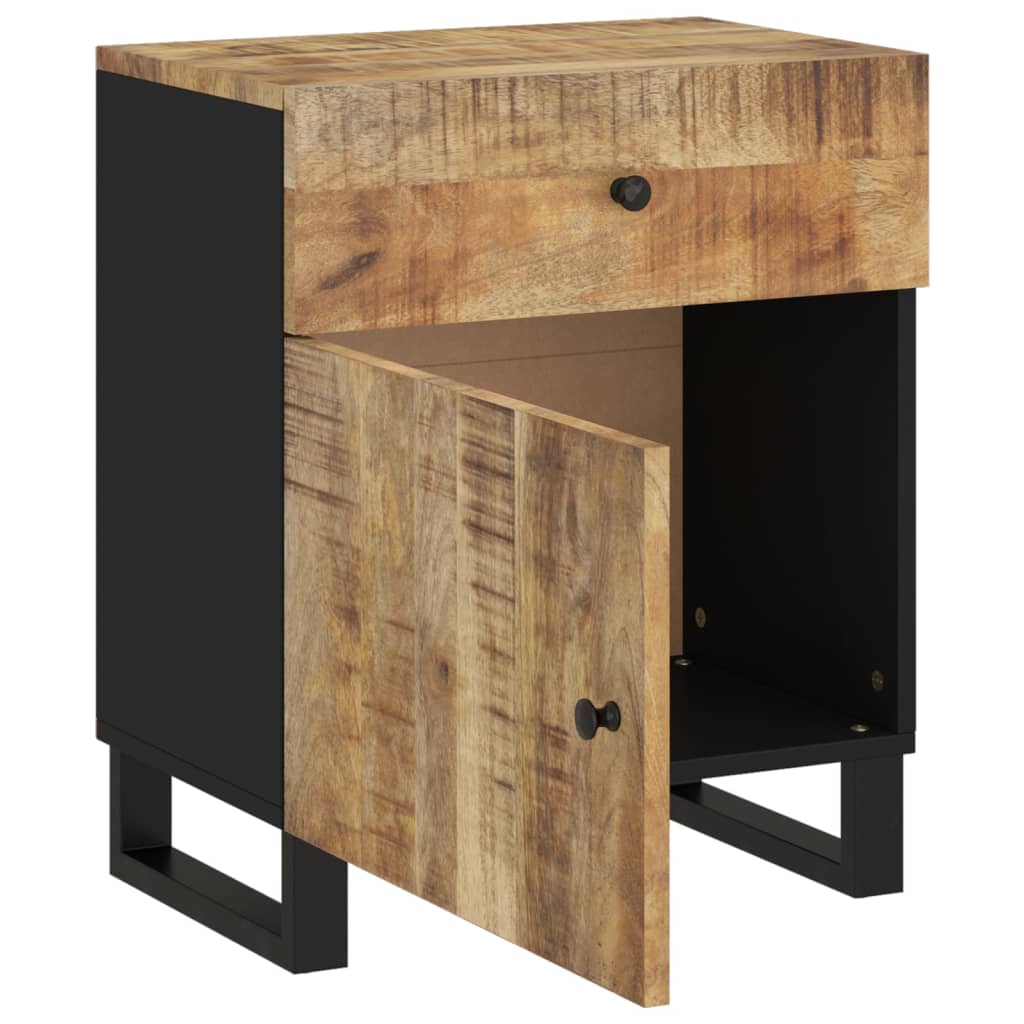 Noční Stolek 50X33X60 Cm Masivní Mangovník A Kompozitní Dřevo