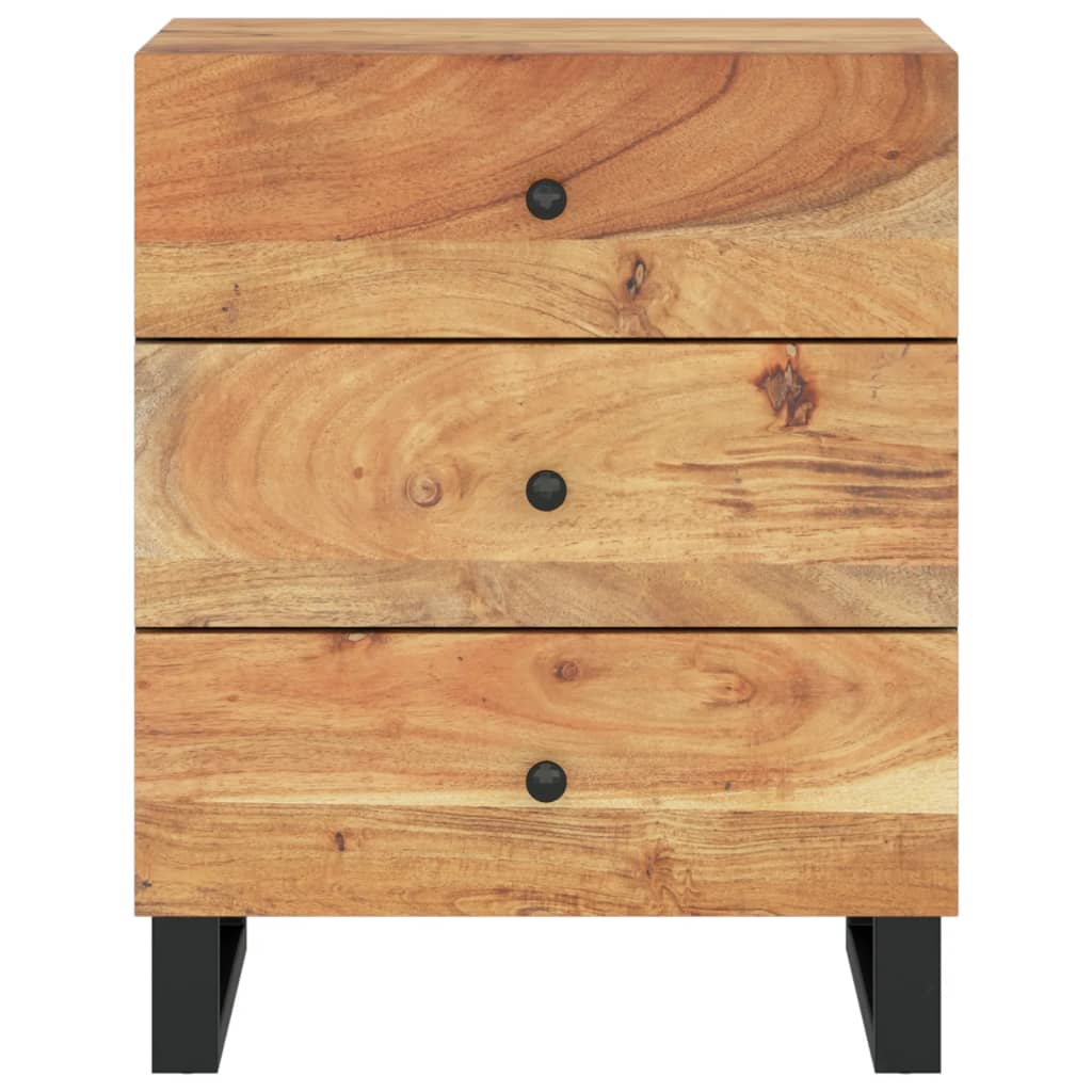 Noční Stolek 50X33X62 Cm Masivní Akácie A Kompozitní Dřevo