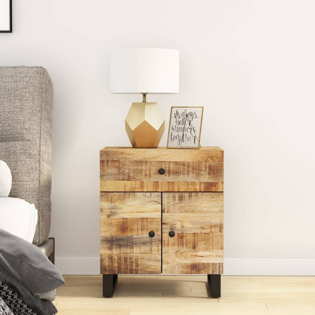 Noční Stolek 50X33X60 Cm Masivní Recyklované A Kompozitní Dřevo