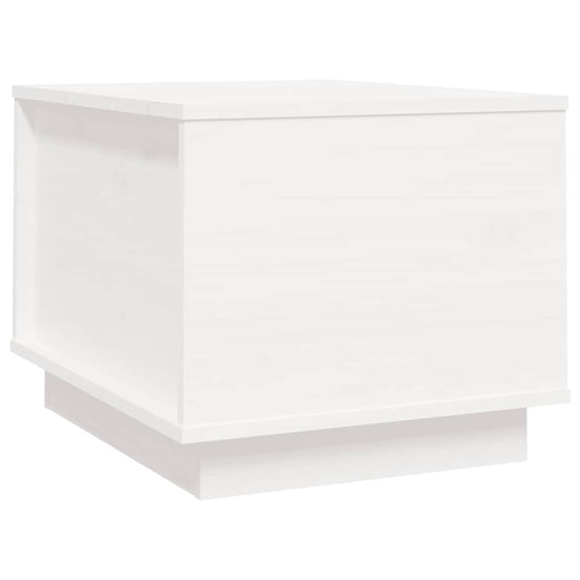 Konferenční Stolek Bílý 40 X 50 X 35 Cm Masivní Borové Dřevo