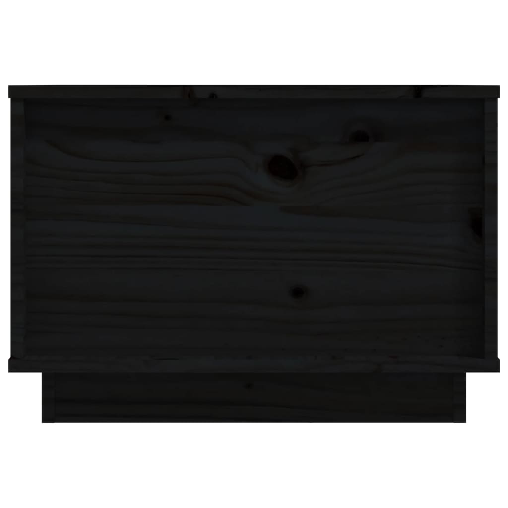 Konferenční Stolek Černý 40 X 50 X 35 Cm Masivní Borové Dřevo