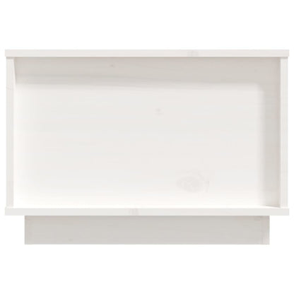 Konferenční Stolek Bílý 60 X 50 X 35 Cm Masivní Borové Dřevo