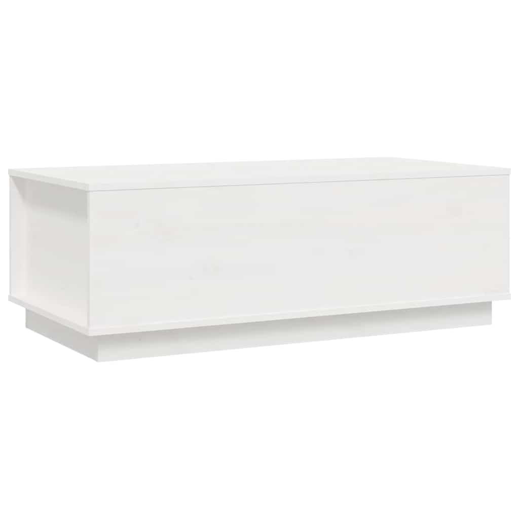 Konferenční Stolek Bílý 100X50X35 Cm Masivní Borové Dřevo