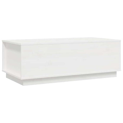 Konferenční Stolek Bílý 100X50X35 Cm Masivní Borové Dřevo