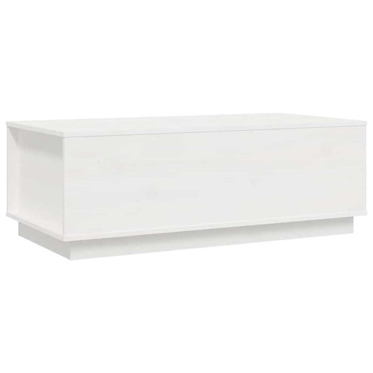 Konferenční Stolek Bílý 100X50X35 Cm Masivní Borové Dřevo