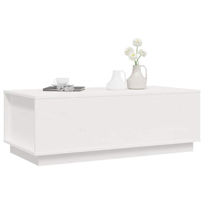 Konferenční Stolek Bílý 100X50X35 Cm Masivní Borové Dřevo