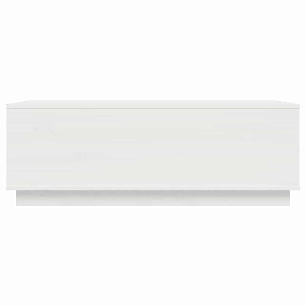 Konferenční Stolek Bílý 100X50X35 Cm Masivní Borové Dřevo