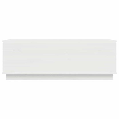 Konferenční Stolek Bílý 100X50X35 Cm Masivní Borové Dřevo