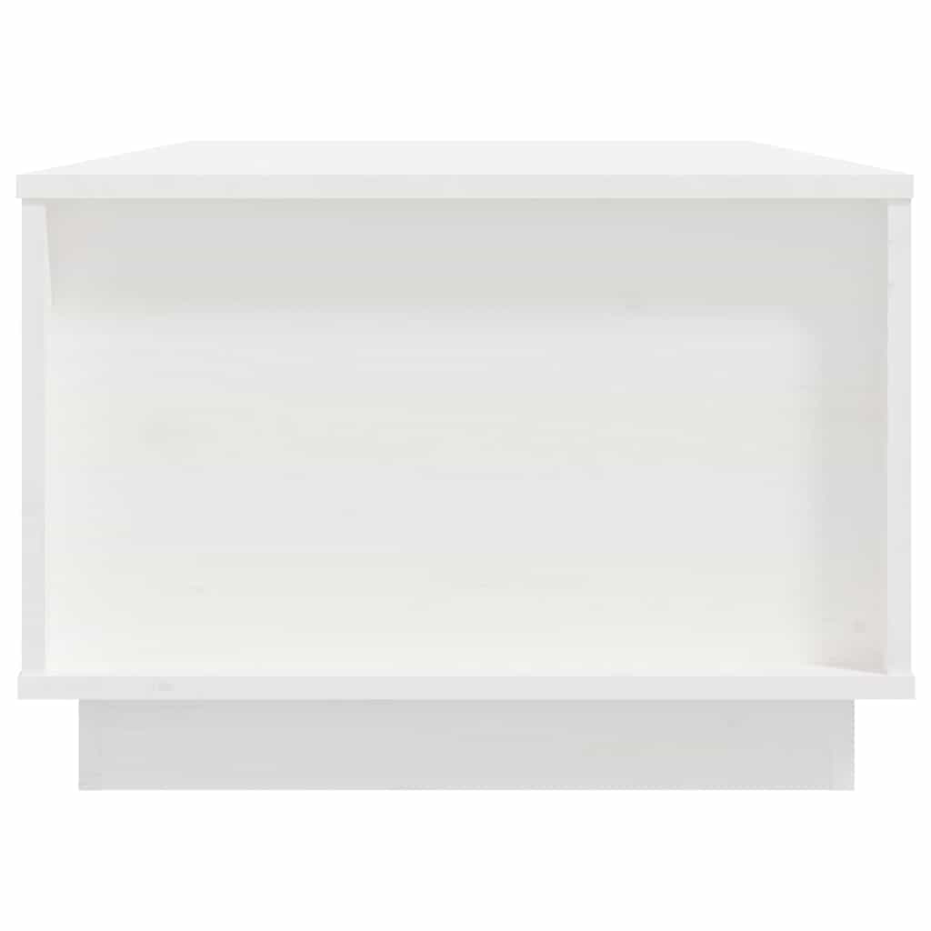 Konferenční Stolek Bílý 100X50X35 Cm Masivní Borové Dřevo