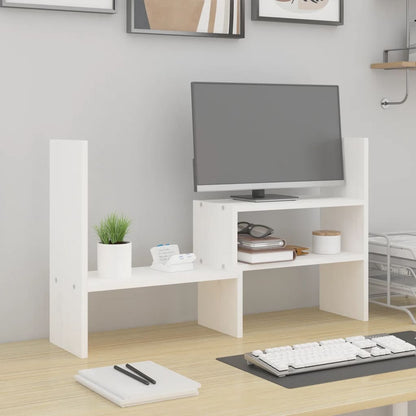 Stojan Na Monitor Černý (39–72) X 17 X 43 Cm Masivní Borovice