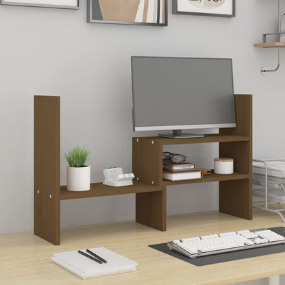 Stojan Na Monitor Černý (39–72) X 17 X 43 Cm Masivní Borovice