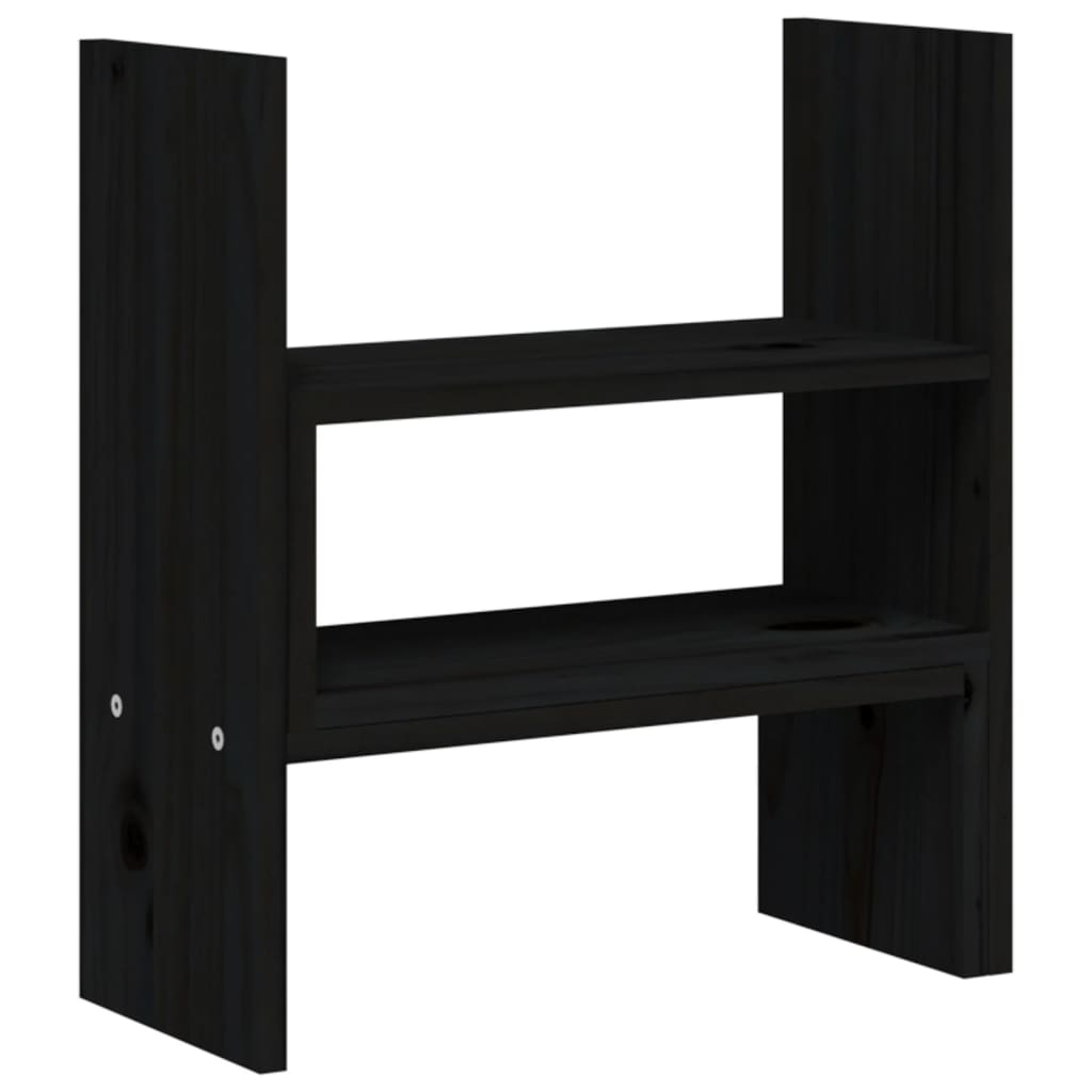 Stojan Na Monitor Černý (39–72) X 17 X 43 Cm Masivní Borovice