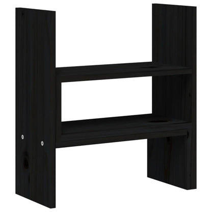 Stojan Na Monitor Černý (39–72) X 17 X 43 Cm Masivní Borovice
