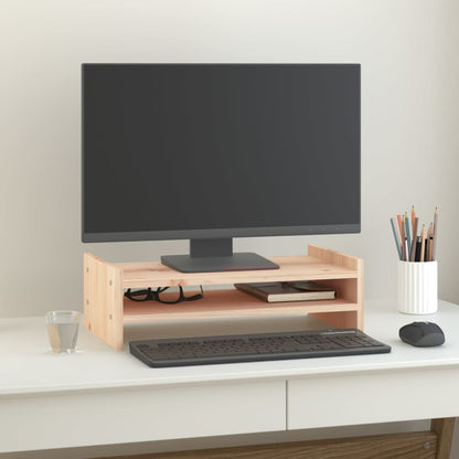 Stojan Na Monitor Bílý Masivní Borové Dřevo