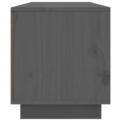 Tv Skříňka Šedá 140 X 35 X 40 Cm Masivní Borové Dřevo