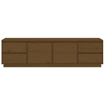 Tv Skříňka Medově Hnědá 176X37X47,5 Cm Masivní Borové Dřevo