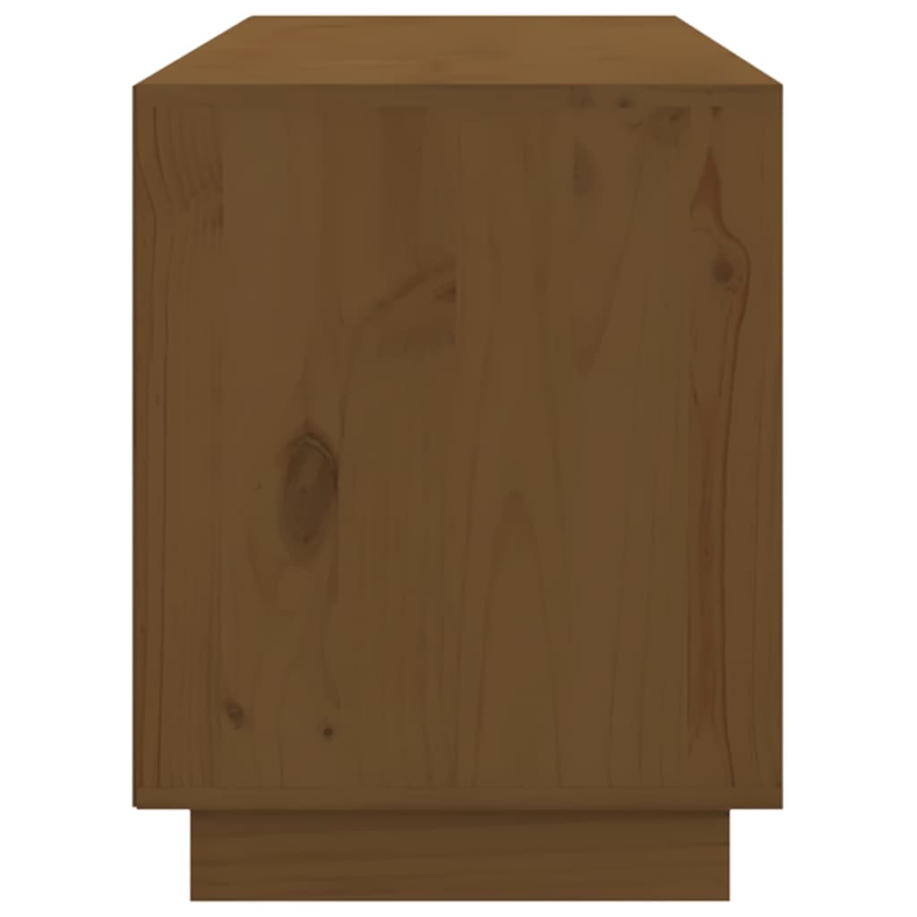 Tv Skříňka Medově Hnědá 176X37X47,5 Cm Masivní Borové Dřevo