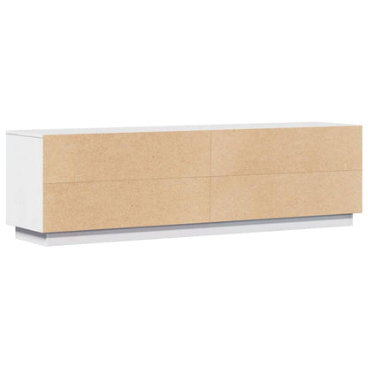 Tv Skříňka Bílá 156 X 37 X 45 Cm Masivní Borové Dřevo