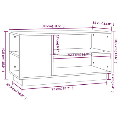 Tv Skříňka 80 X 35 X 40,5 Cm Masivní Borové Dřevo