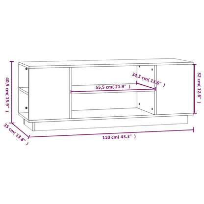 Tv Skříňka 110X35X40,5 Cm Masivní Borové Dřevo