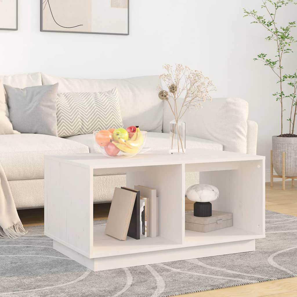 Konferenční Stolek Černý 80 X 50 X 40 Cm Masivní Borové Dřevo