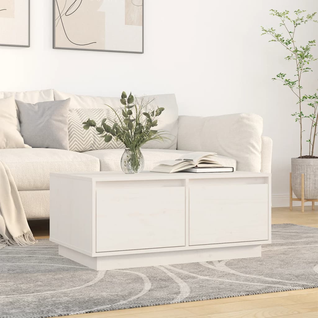 Konferenční Stolek Medově Hnědý 80X50X35 Cm Masivní Borovice