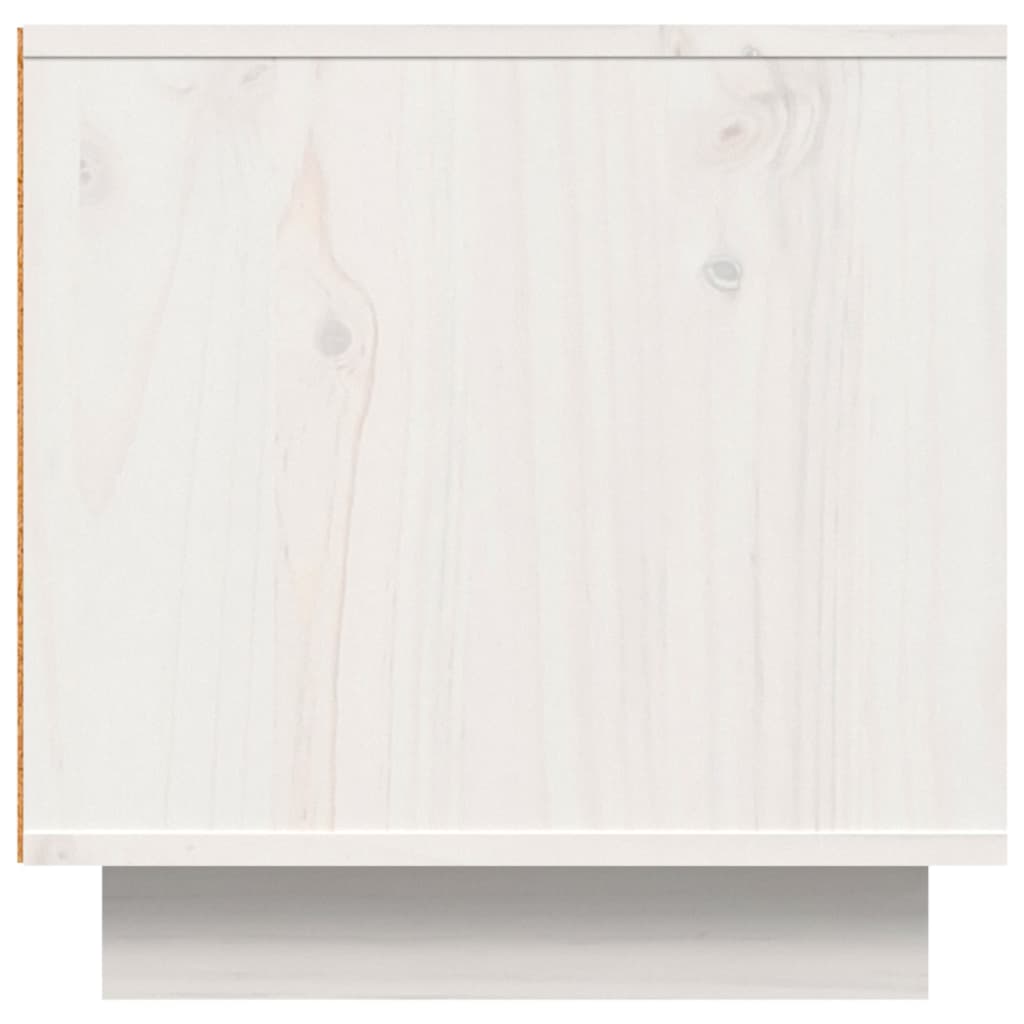 Tv Skříňka Bílá 140 X 40 X 40 Cm Masivní Borové Dřevo