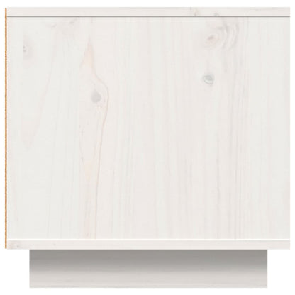 Tv Skříňka Bílá 140 X 40 X 40 Cm Masivní Borové Dřevo