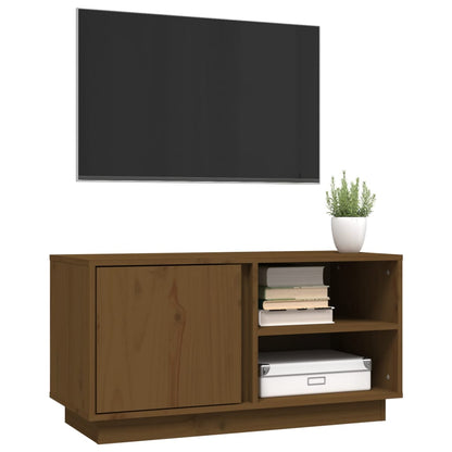 Tv Skříňka Medově Hnědá 80X35X40,5 Cm Masivní Borové Dřevo