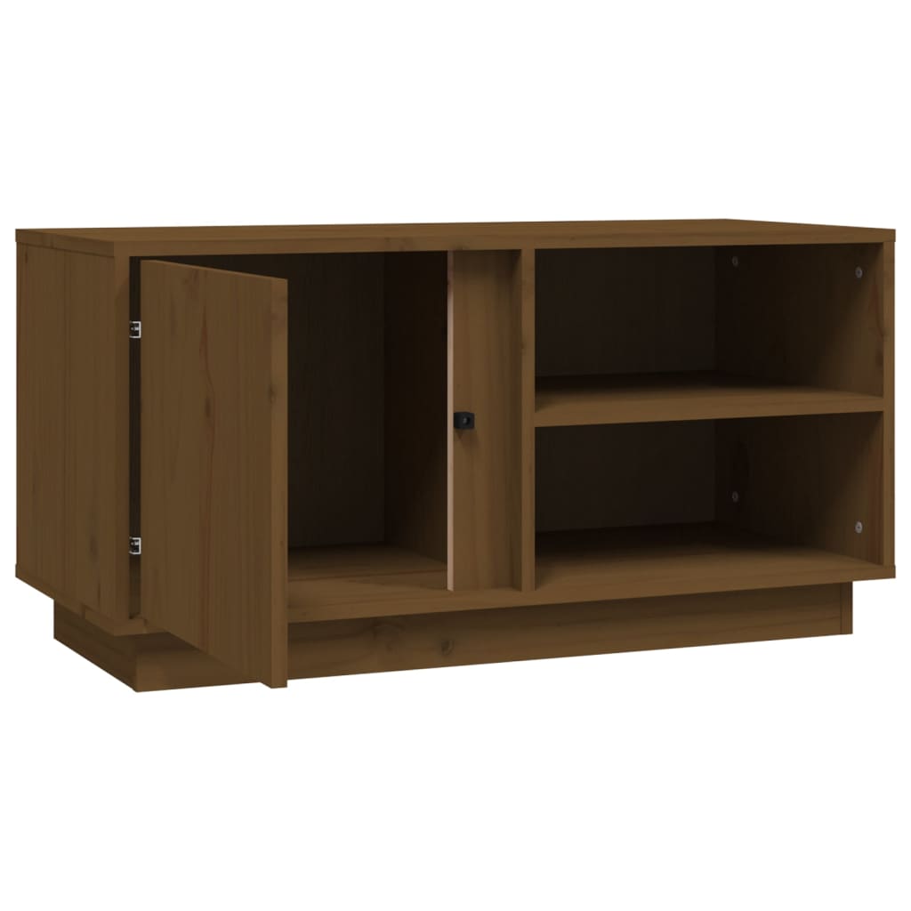 Tv Skříňka Medově Hnědá 80X35X40,5 Cm Masivní Borové Dřevo