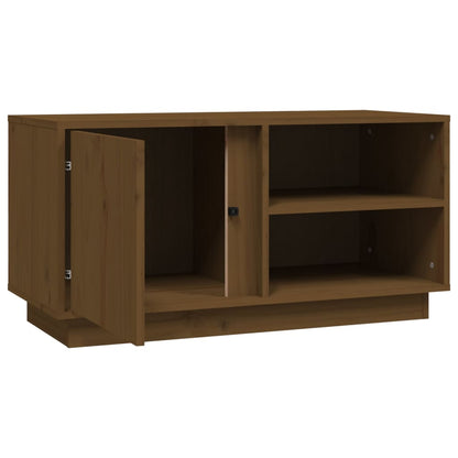 Tv Skříňka Medově Hnědá 80X35X40,5 Cm Masivní Borové Dřevo