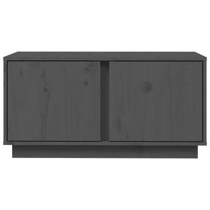Tv Skříňka Šedá 80 X 35 X 40,5 Cm Masivní Borové Dřevo