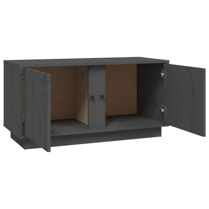 Tv Skříňka Šedá 80 X 35 X 40,5 Cm Masivní Borové Dřevo