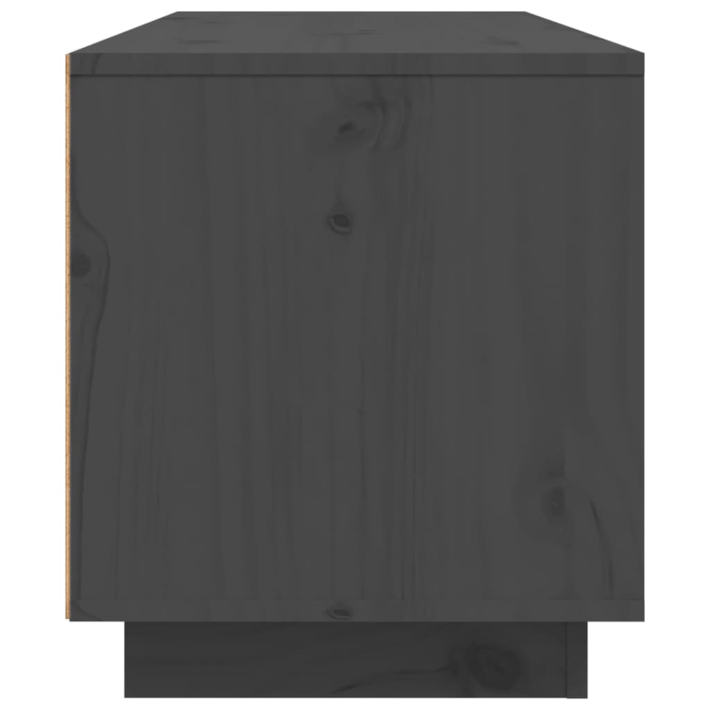 Tv Skříňka Šedá 80 X 35 X 40,5 Cm Masivní Borové Dřevo