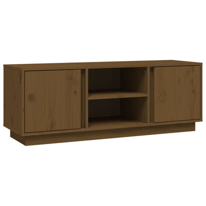 Tv Skříňka Medově Hnědá 110X35X40,5 Cm Masivní Borové Dřevo